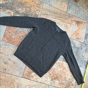 Gray Cable Knit Sweater